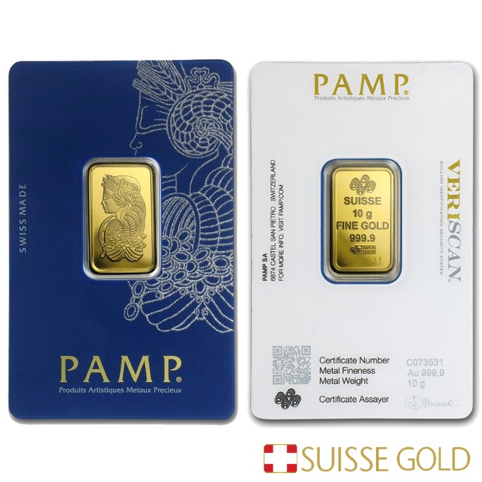 PAMP Suisse 10 g златна плочка