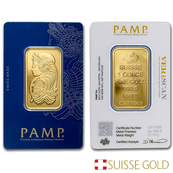 PAMP Suisse 1 g златна плочка